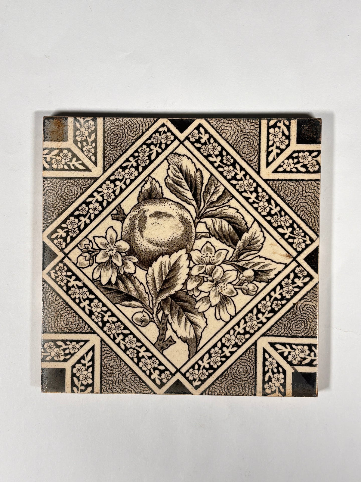 Antique Fruit &amp; Blossom Ceramic Tiles Set of 4 | The Architectural Forum