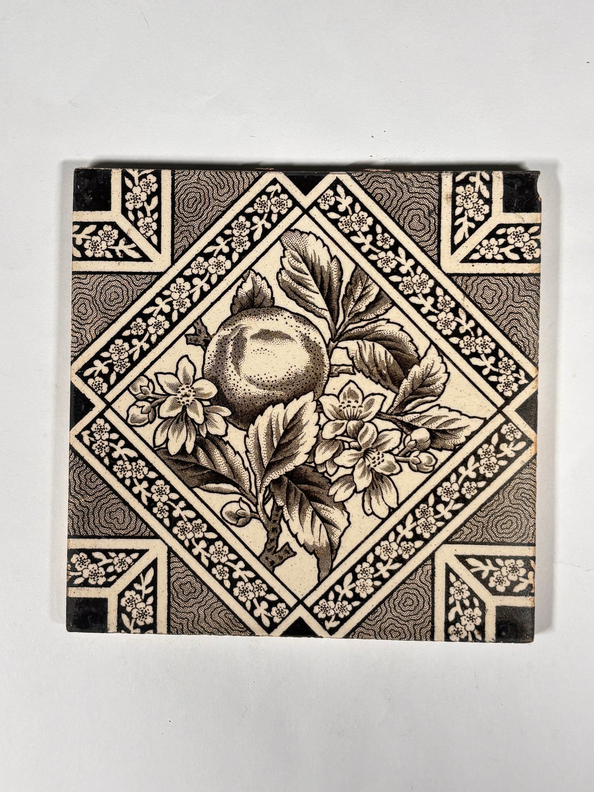 Antique Fruit &amp; Blossom Ceramic Tiles Set of 4 | The Architectural Forum