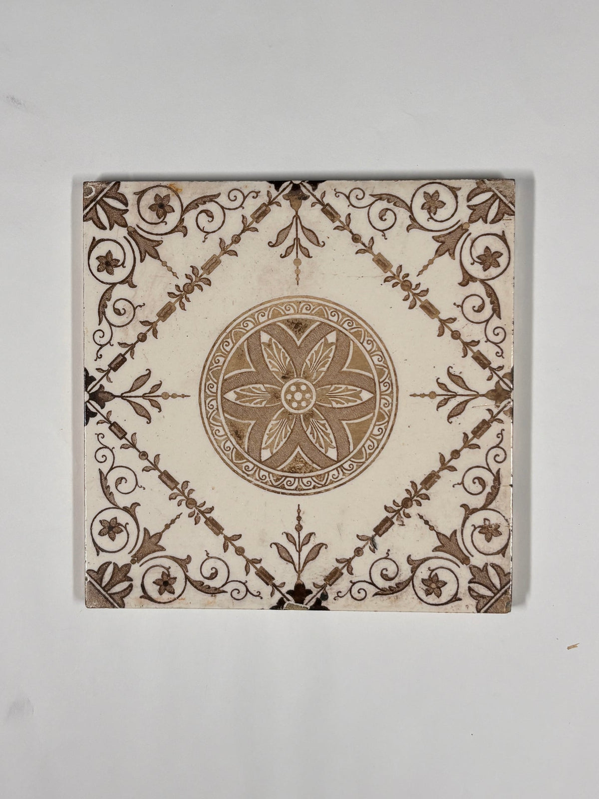 Floral Victorian Style Tiles Set of 8 | The Architectural Forum