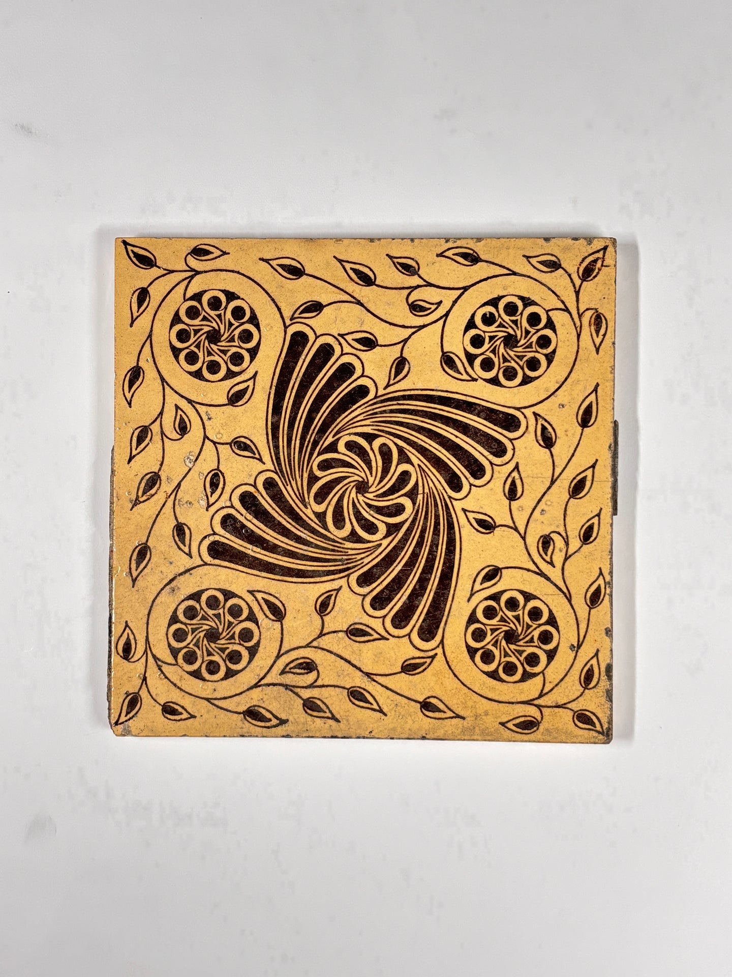 Art Nouveau Swirl Decorative Tile Set of 3