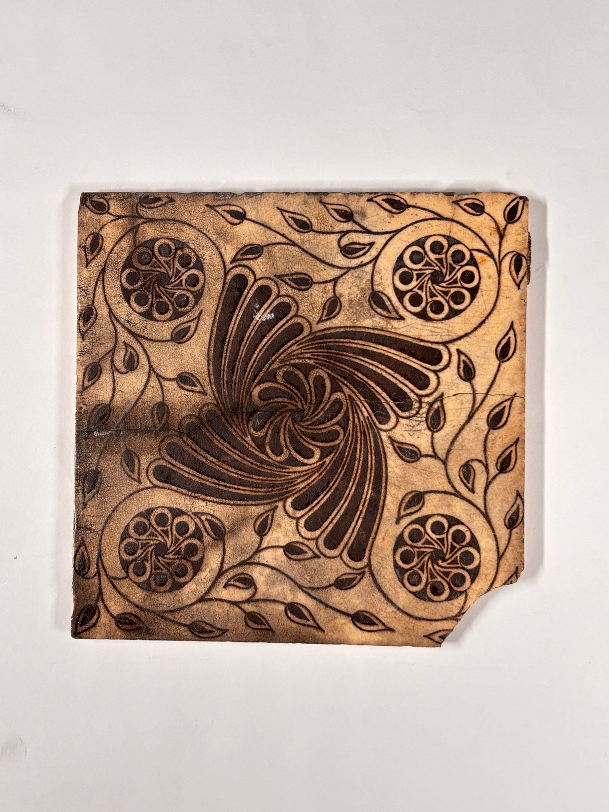 Art Nouveau Swirl Decorative Tile Set of 3 | The Architectural Forum