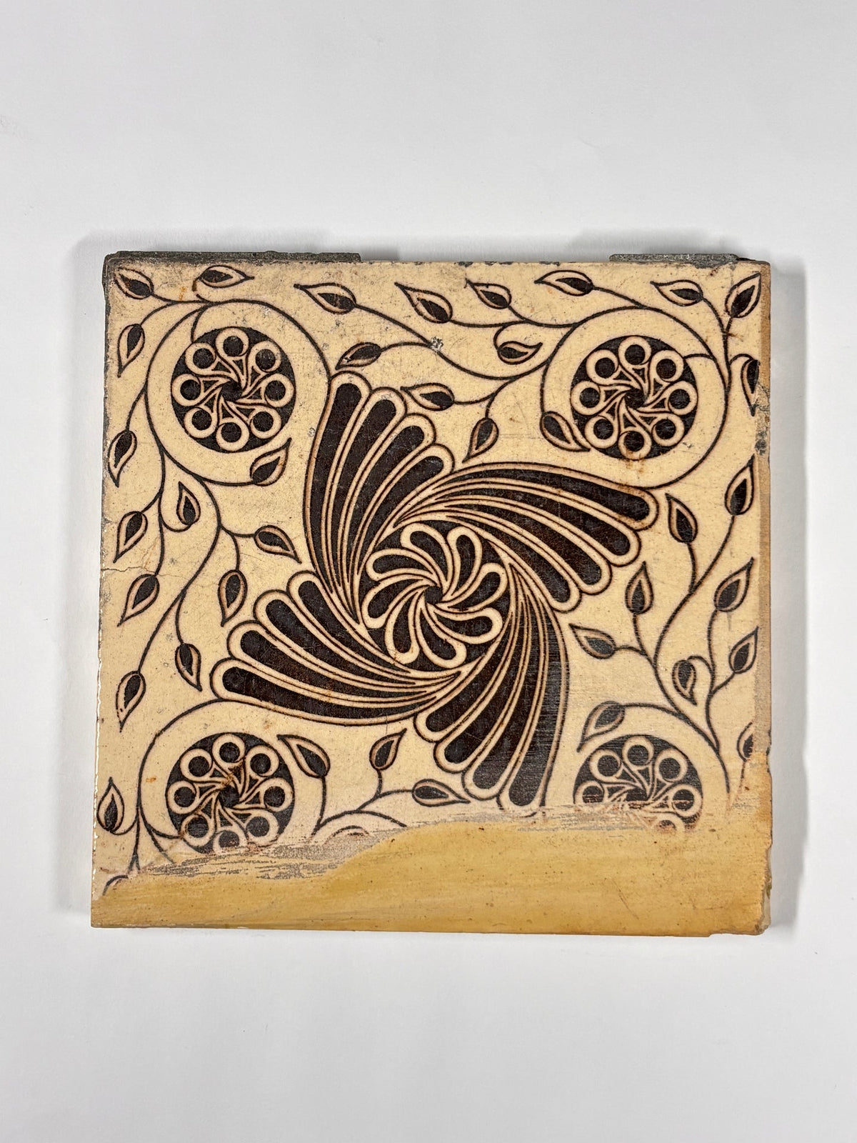 Art Nouveau Swirl Decorative Tile Set of 3 | The Architectural Forum