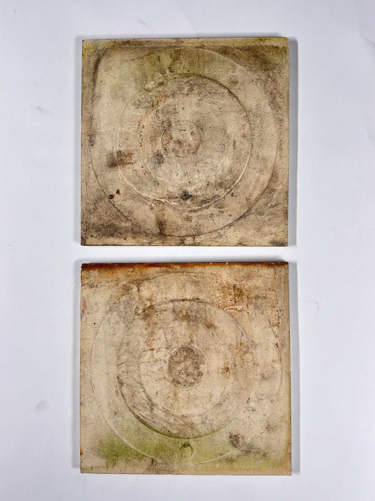 Vintage Sunburst Decorative Ceramic Tile Set of 2 | The Architectural Forum