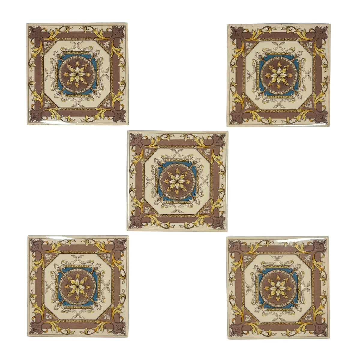 Baroque- style Decorative Tiles Set of 5 | The Architectural Forum