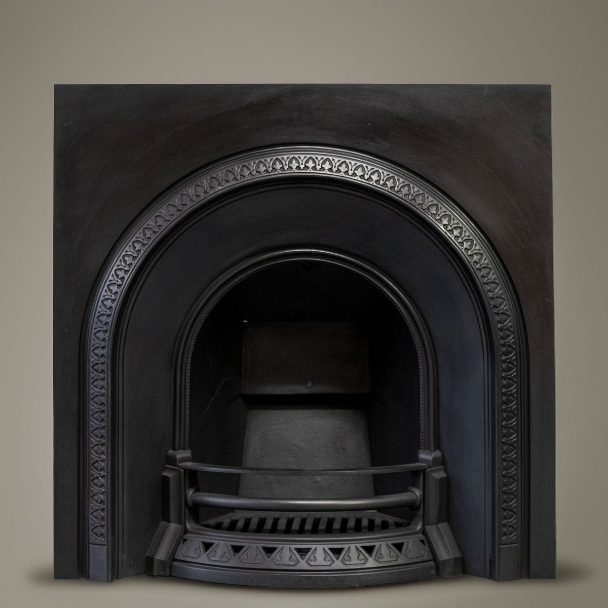 Antique Cast Iron Arched Fireplace Insert