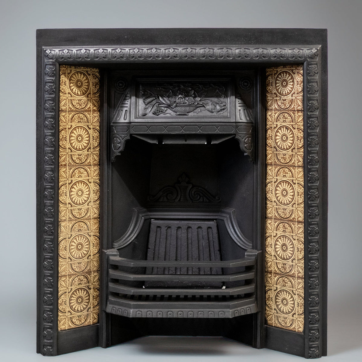 Antique Victorian Tiled Fireplace Insert | Pair Available | The Architectural Forum
