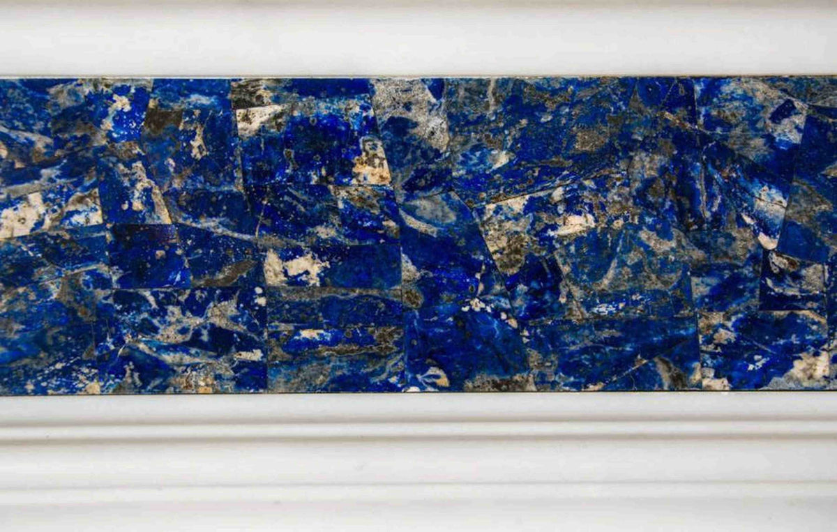 Monumental Antique Lapis Lazuli Marble Fireplace Surround | The Architectural Forum