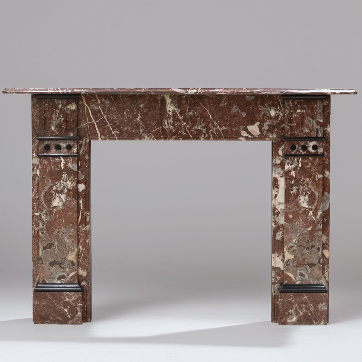 Large Antique Rouge Royal Marble Fireplace Surround | The Architectural Forum