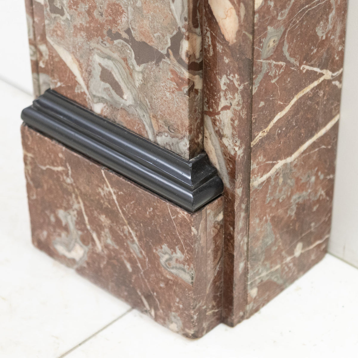 Large Antique Rouge Royal Marble Fireplace Surround | The Architectural Forum