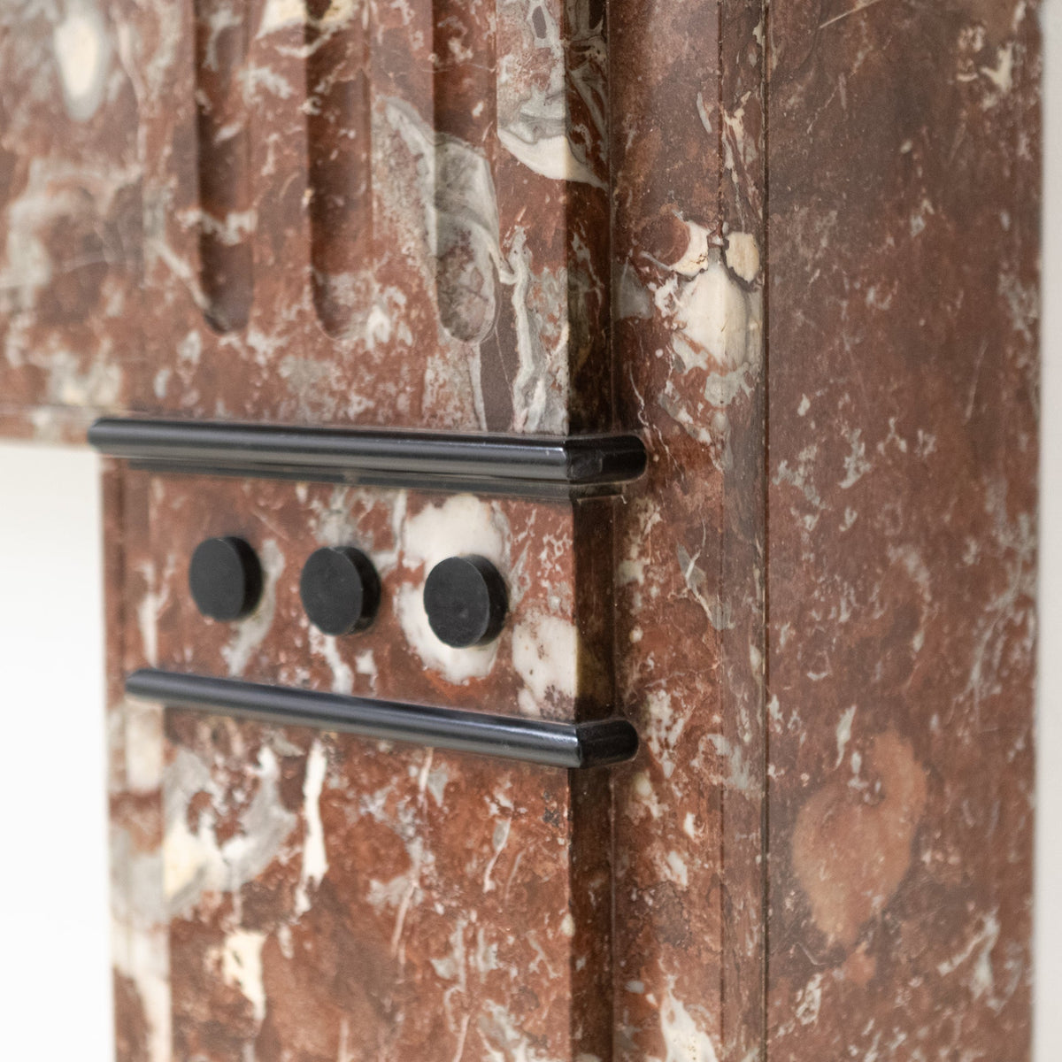 Large Antique Rouge Royal Marble Fireplace Surround | The Architectural Forum