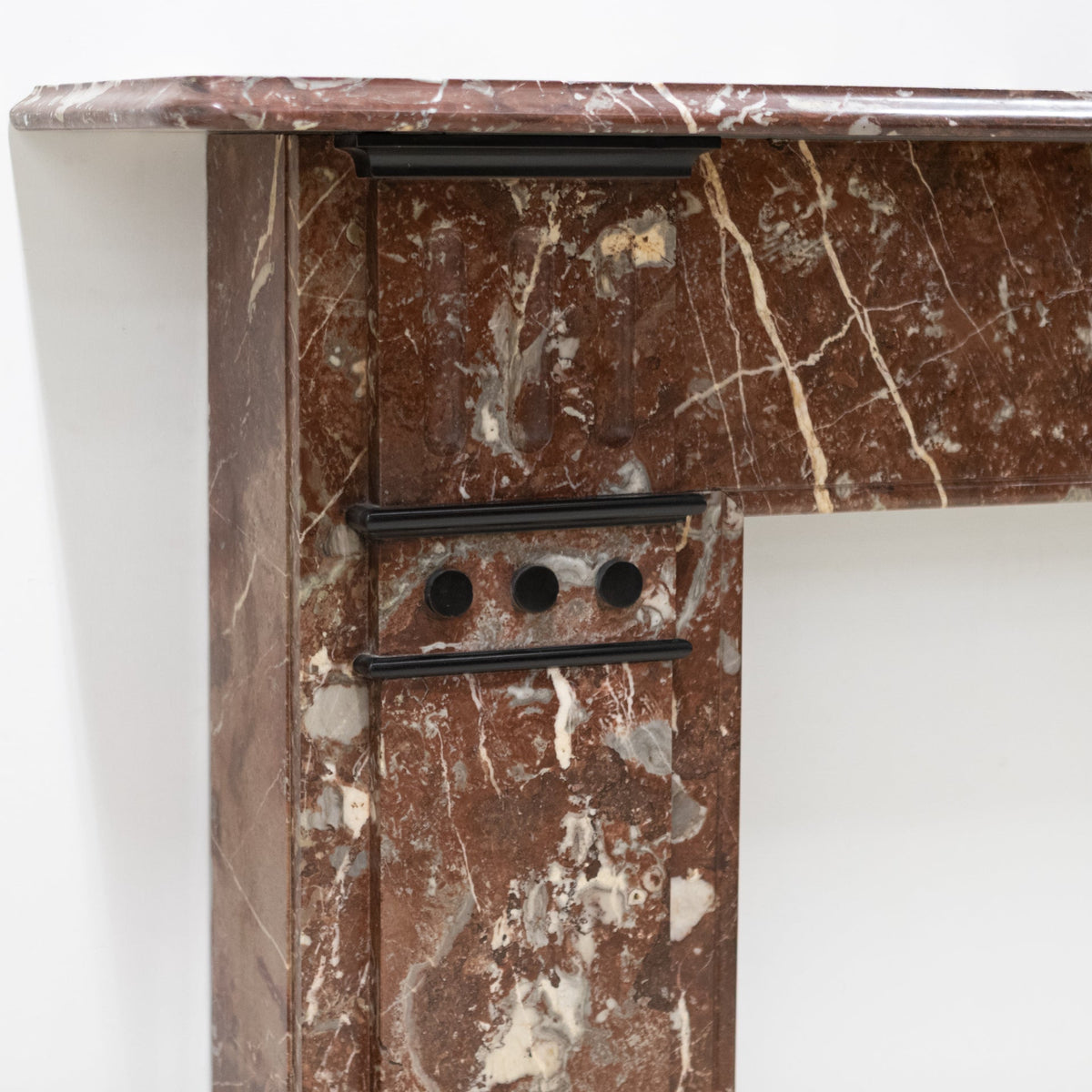 Large Antique Rouge Royal Marble Fireplace Surround | The Architectural Forum