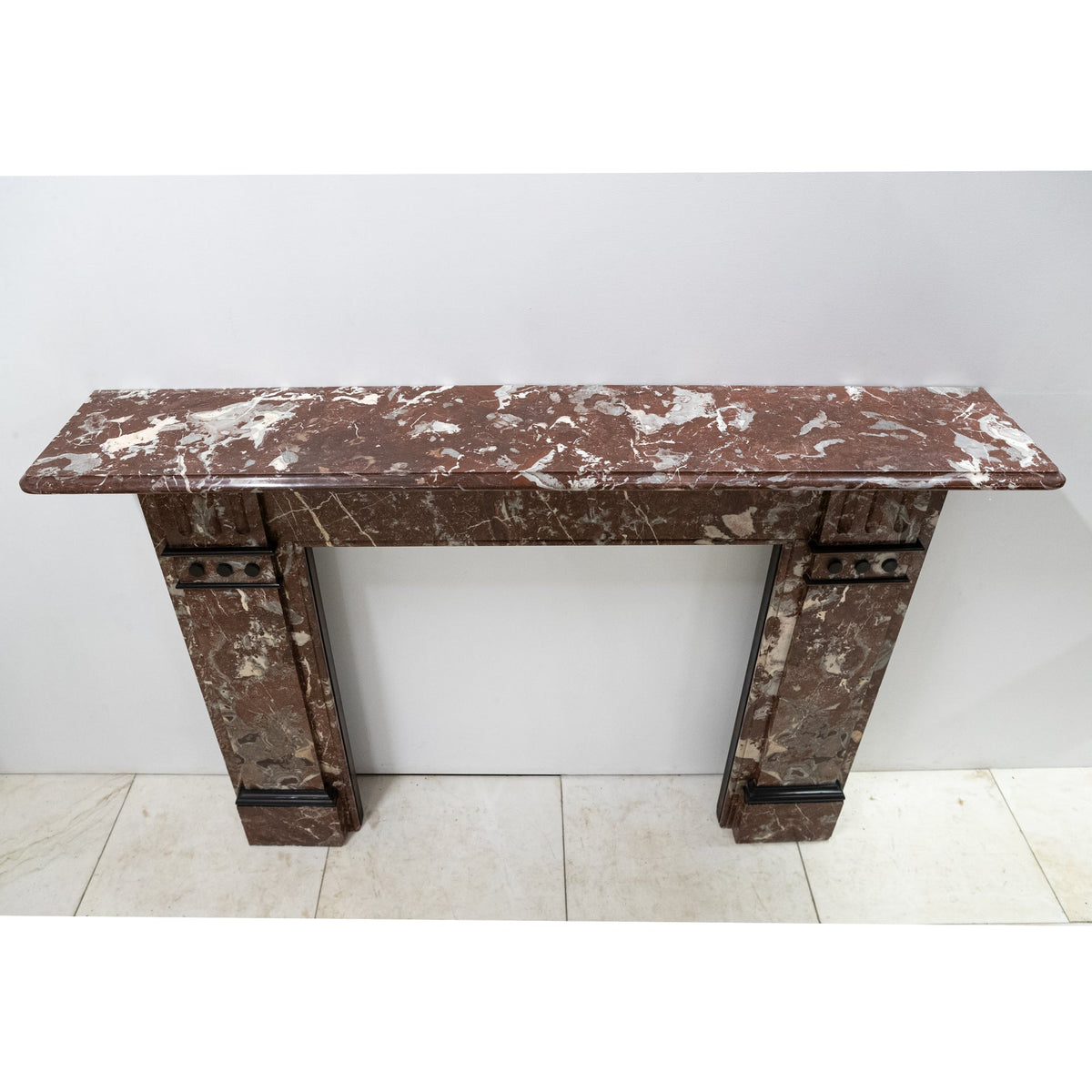 Large Antique Rouge Royal Marble Fireplace Surround | The Architectural Forum