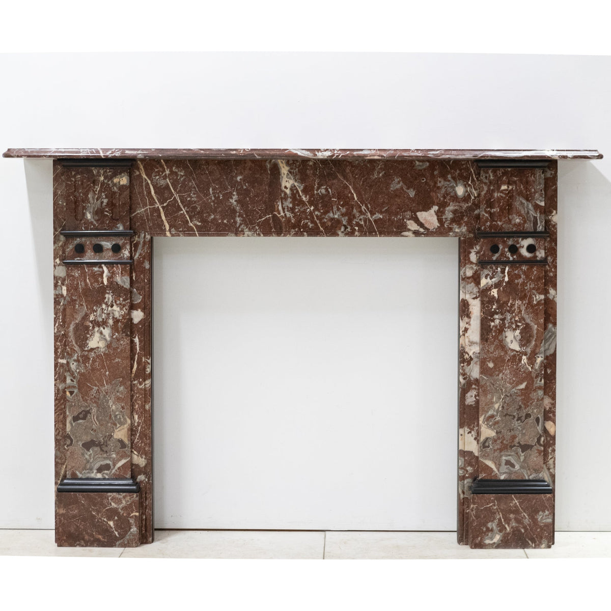 Large Antique Rouge Royal Marble Fireplace Surround | The Architectural Forum