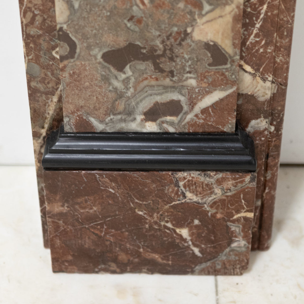 Large Antique Rouge Royal Marble Fireplace Surround | The Architectural Forum