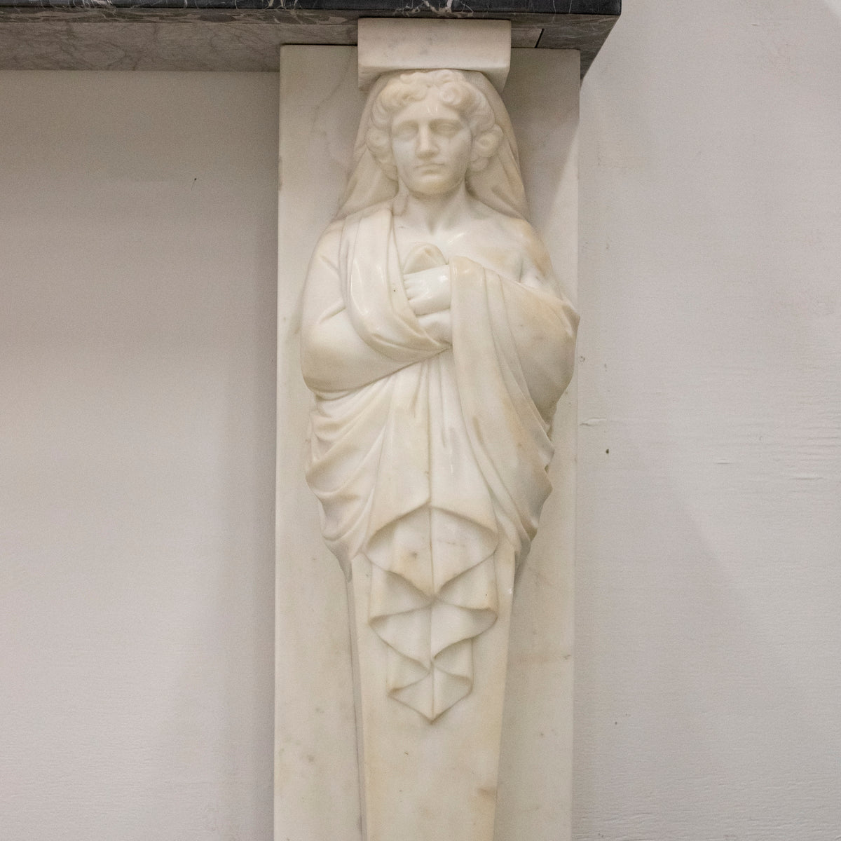 Antique Greek Revival Statuary Marble Fireplace | The Architectural Forum