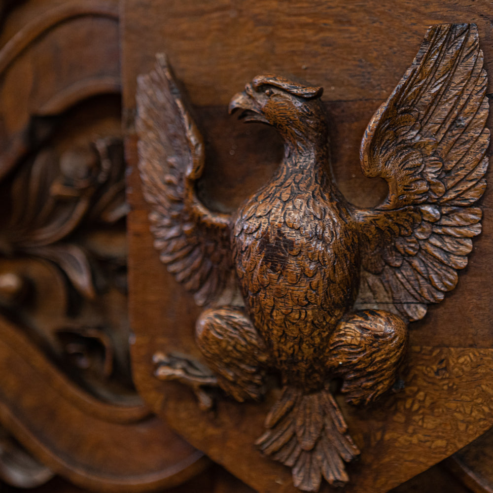 Antique Carved Wooden Element with Eagle | The Architectural Forum