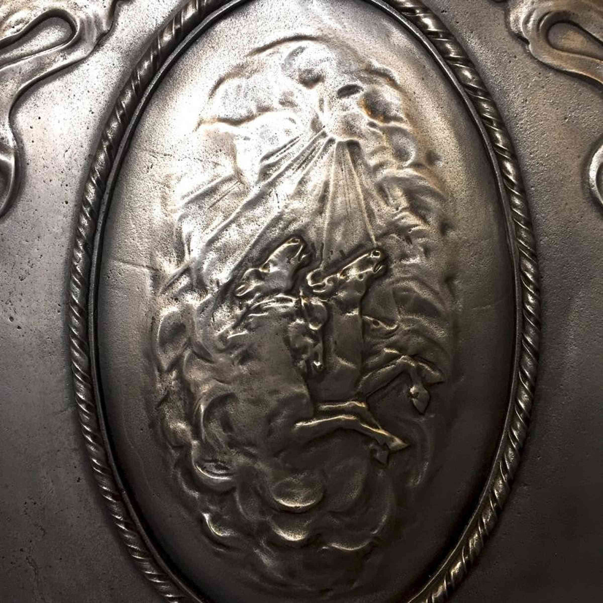 Antique Edwardian Polished Cast Iron Combination Fireplace | The Architectural Forum