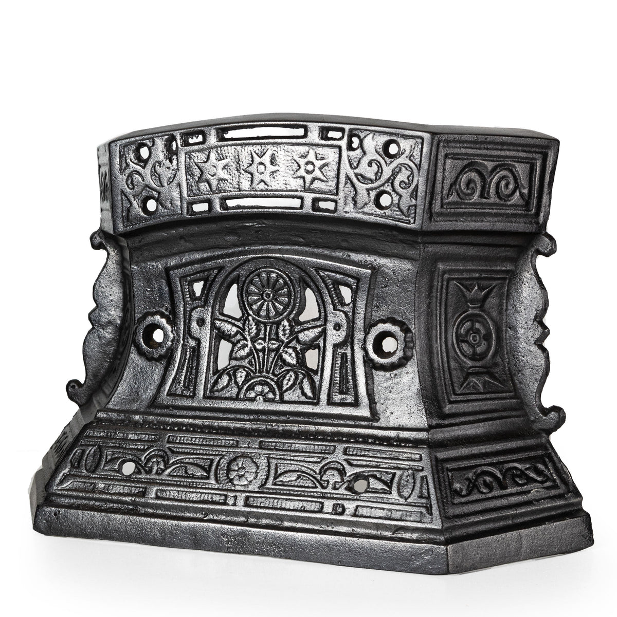 Antique Cast Iron Ornate Floral Fireplace Tidy | Betty | Ashpan Cover | The Architectural Forum