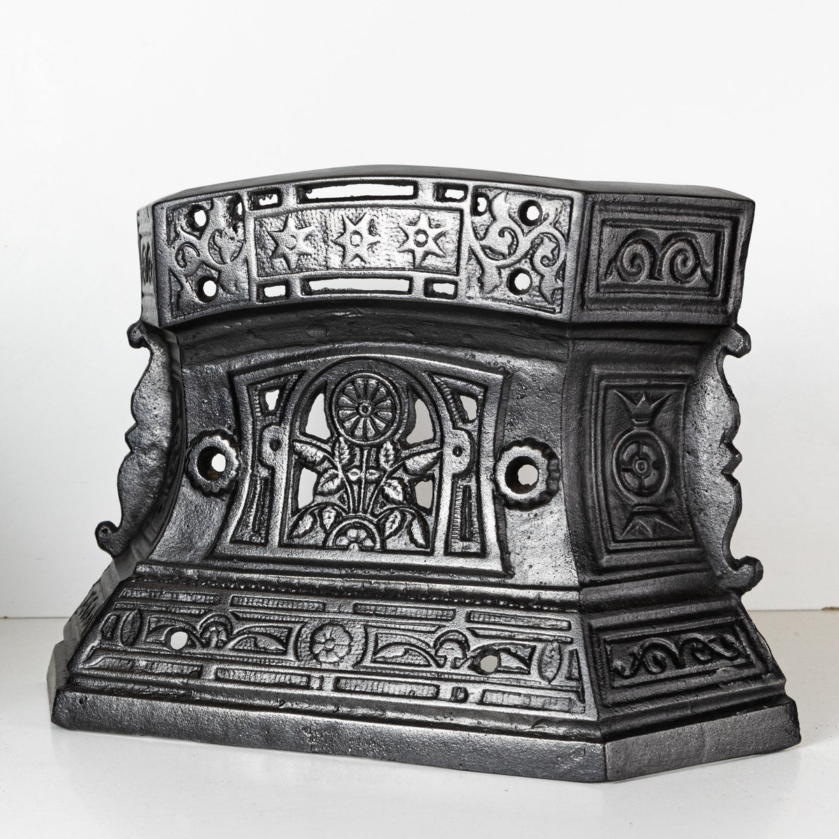 Antique Cast Iron Ornate Floral Fireplace Tidy | Betty | Ashpan Cover | The Architectural Forum