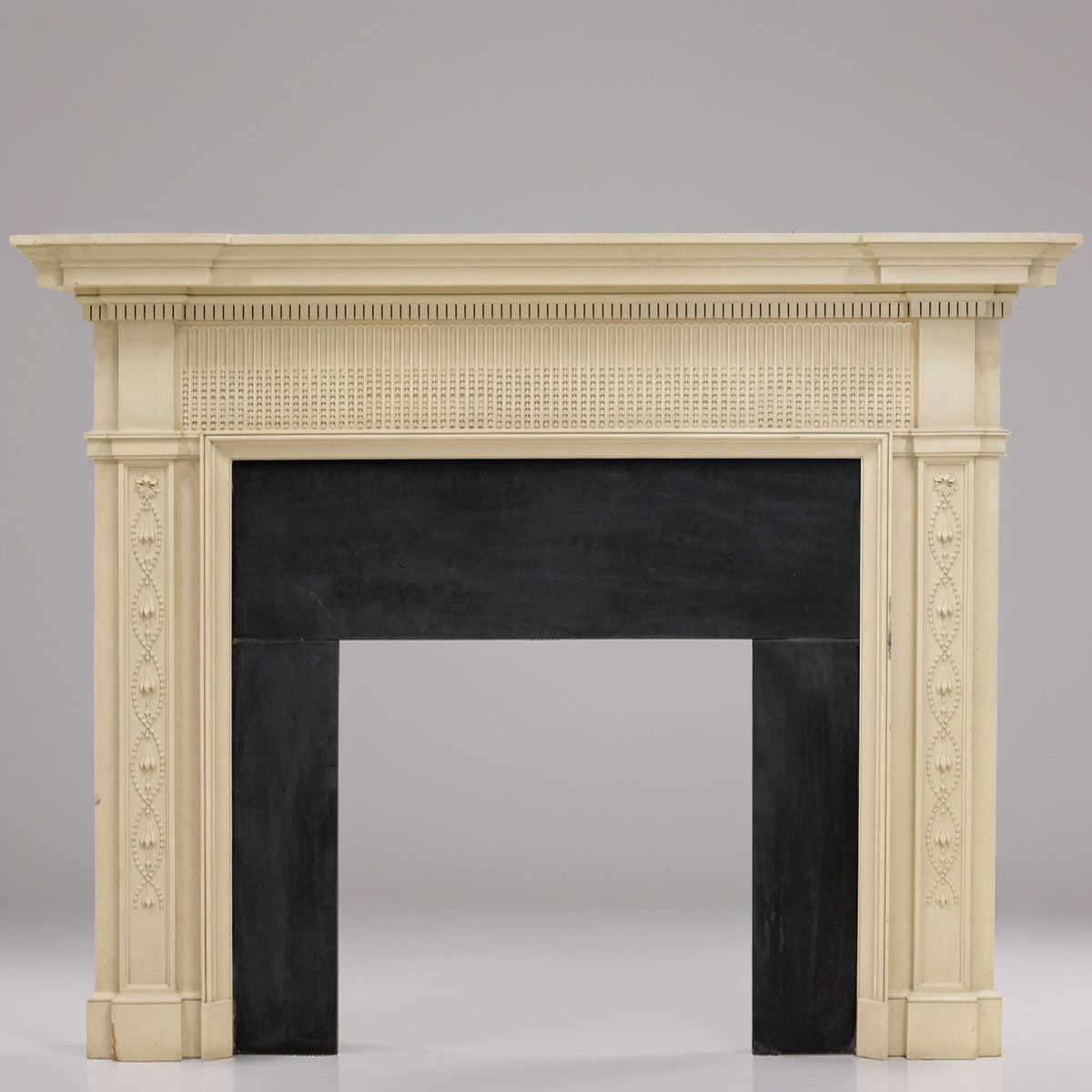 Large Reclaimed Regency Style Wooden Surround with Slate Slips | The Architectural Forum