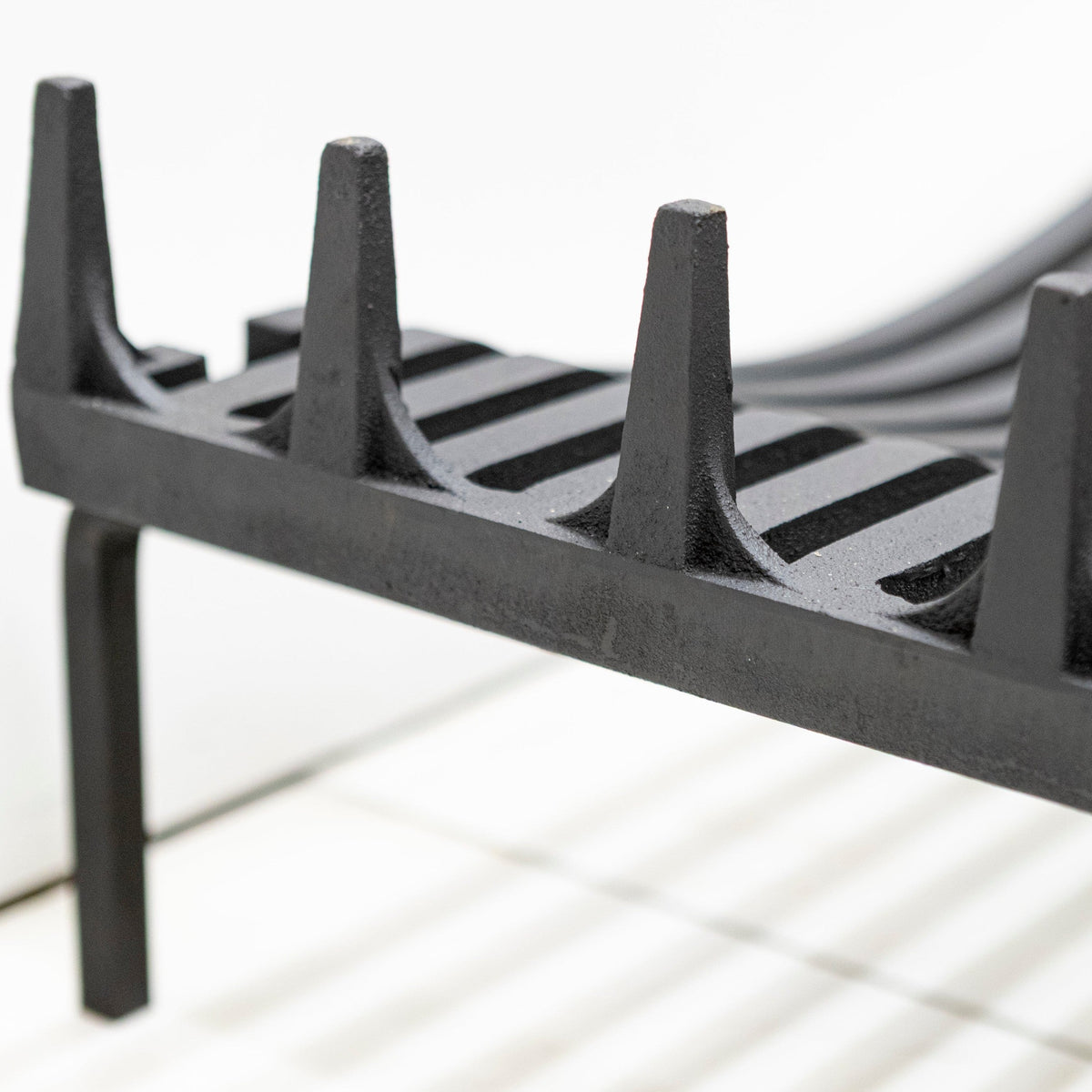 Antique Iron Swans Nest Fire Dogs &amp; Basket Set | The Architectural Forum