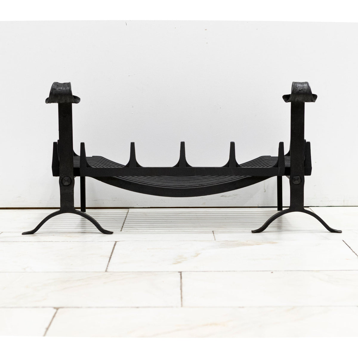 Antique Iron Swans Nest Fire Dogs | The Architectural Forum