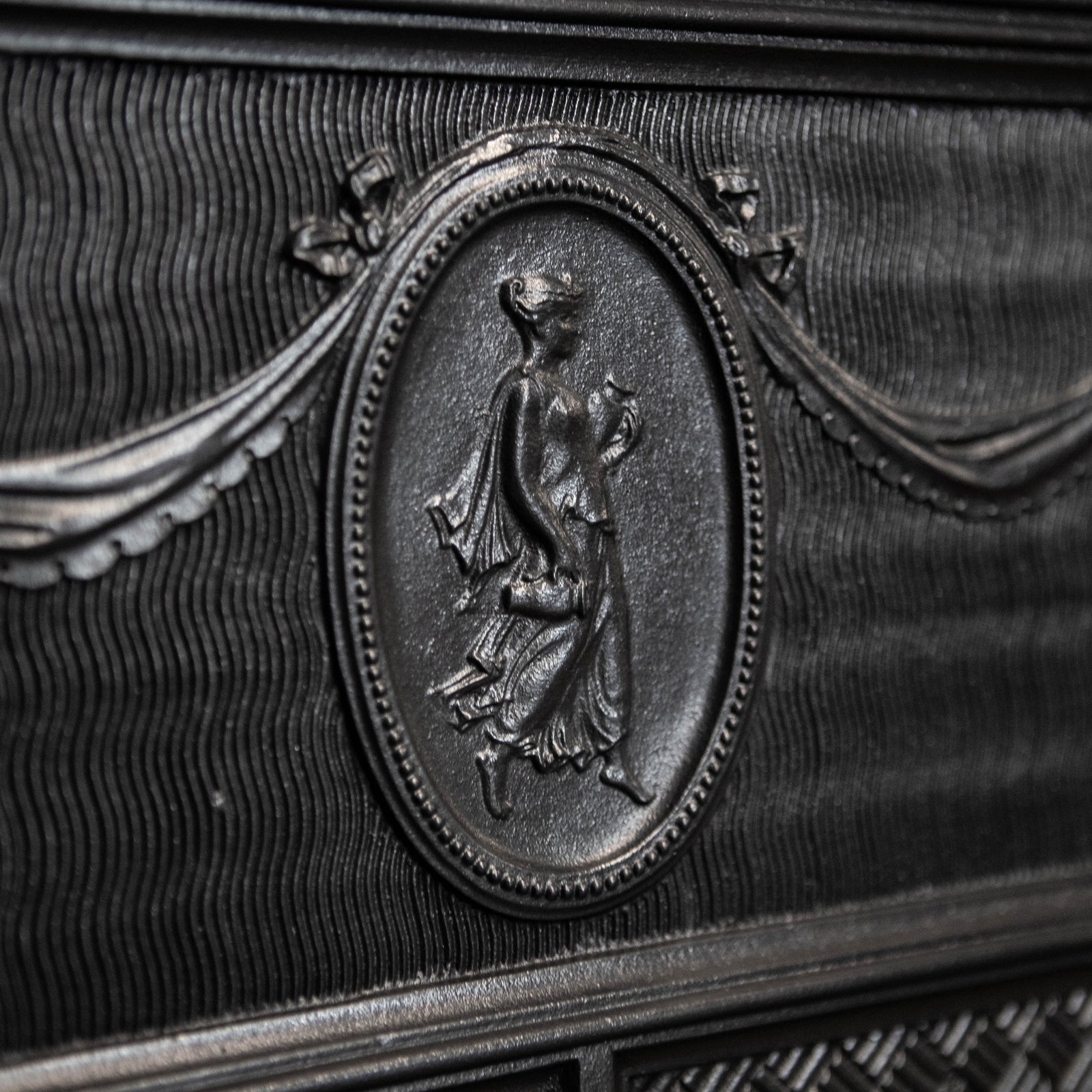 Antique Mirrored Cast Iron Combination Fireplace | The Architectural Forum