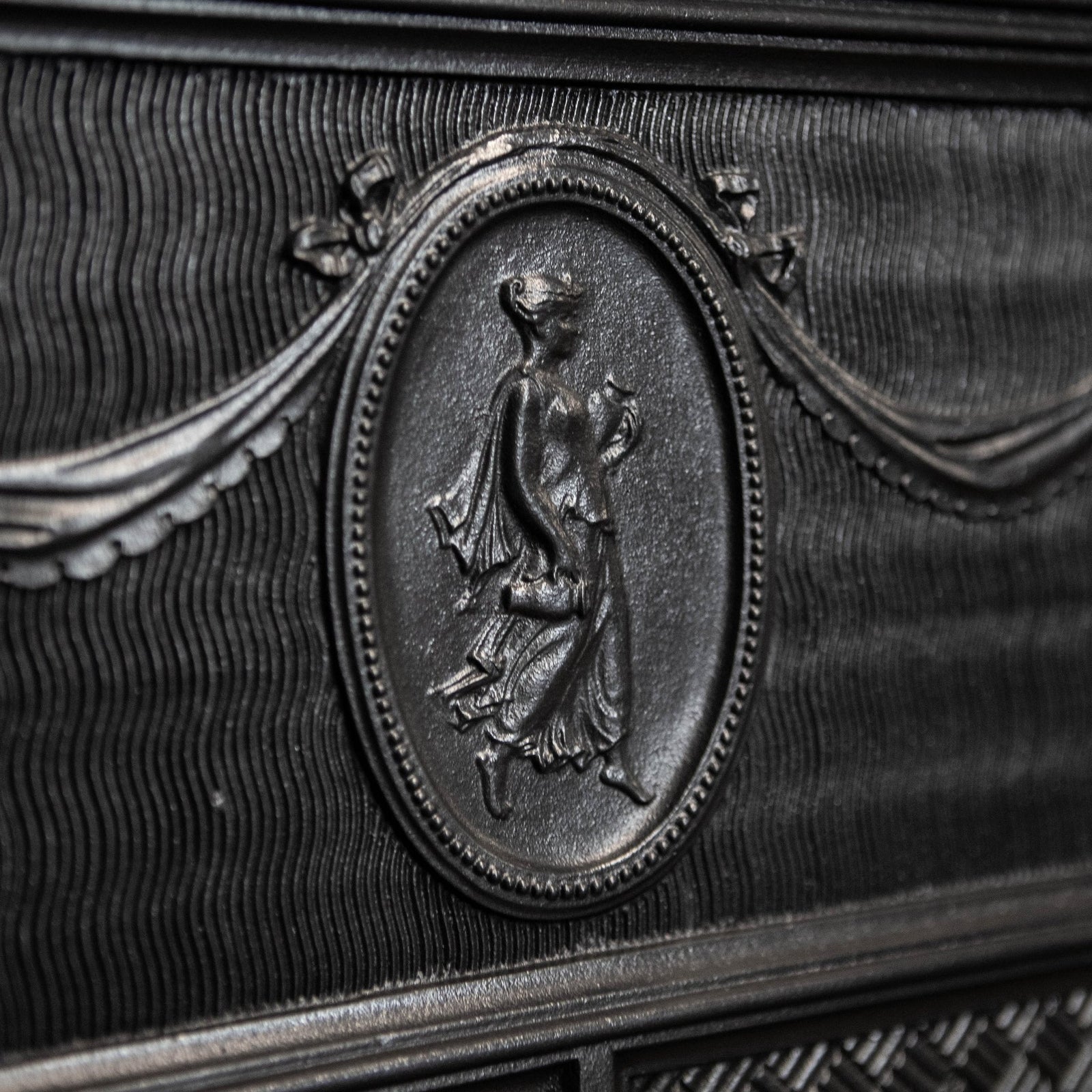 Antique Mirrored Cast Iron Combination Fireplace | The Architectural Forum