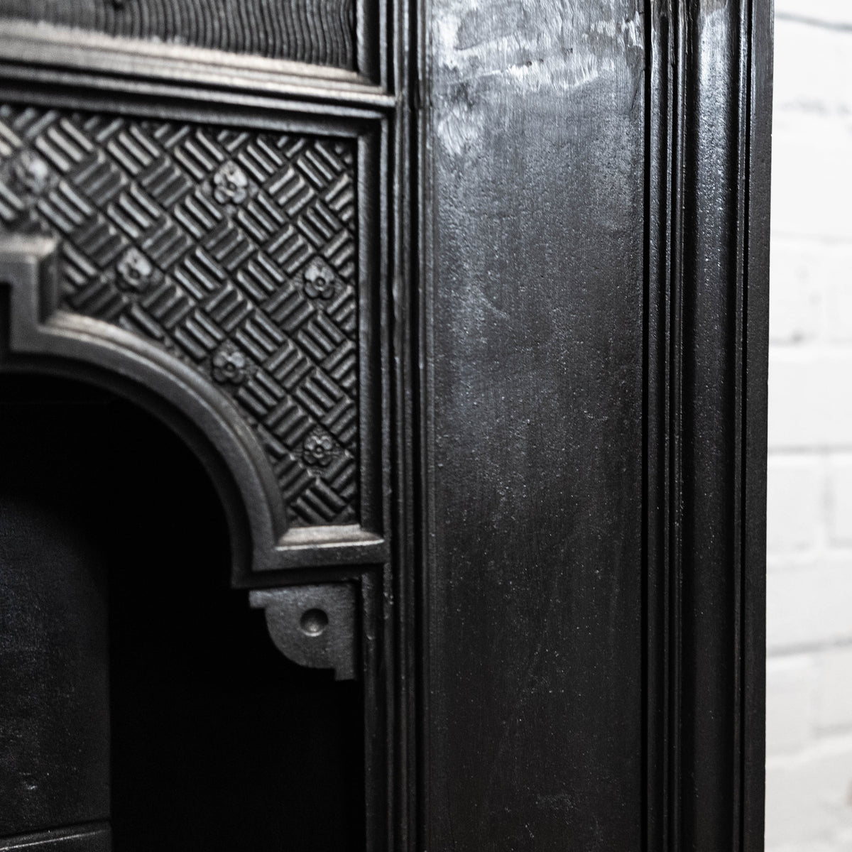 Antique Mirrored Cast Iron Combination Fireplace | The Architectural Forum