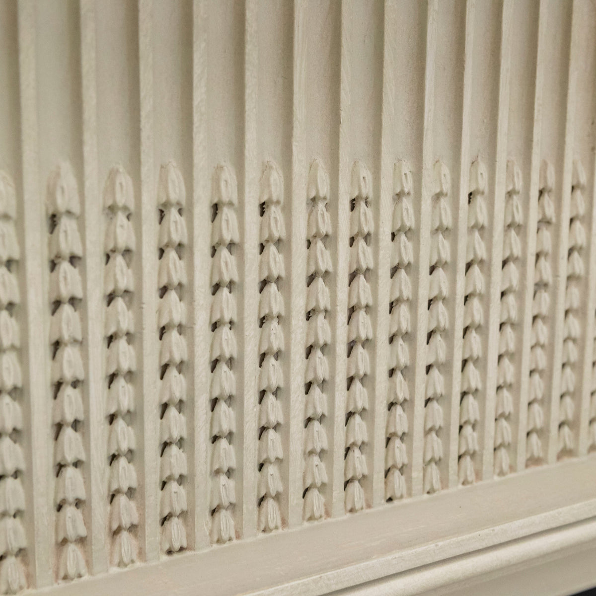 Large Reclaimed Regency Style Wooden Surround with Slate Slips