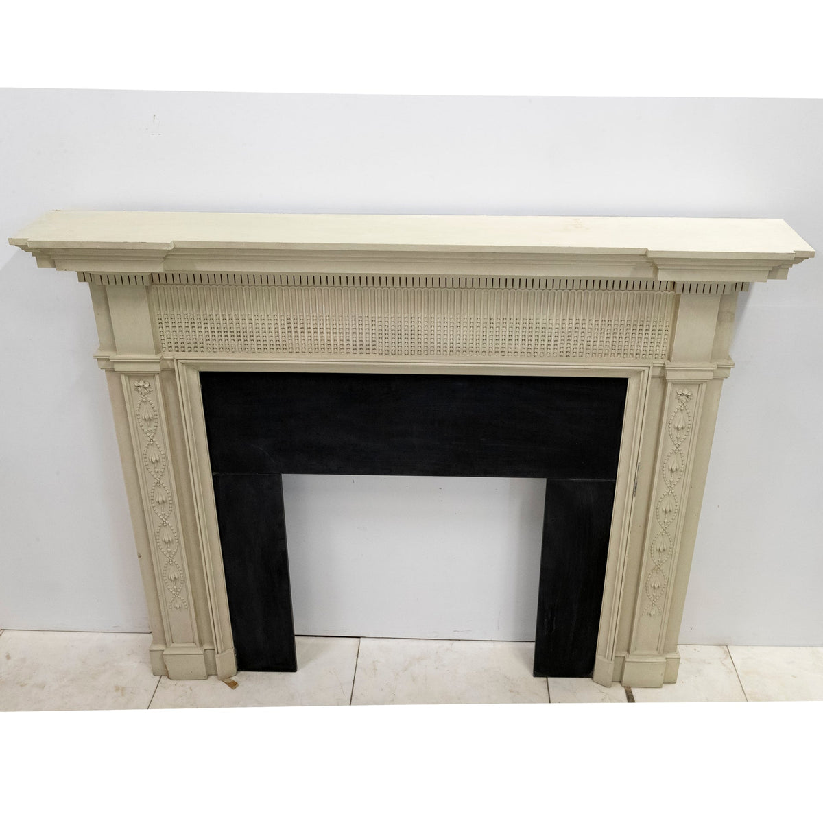 Large Reclaimed Regency Style Wooden Surround with Slate Slips | The Architectural Forum