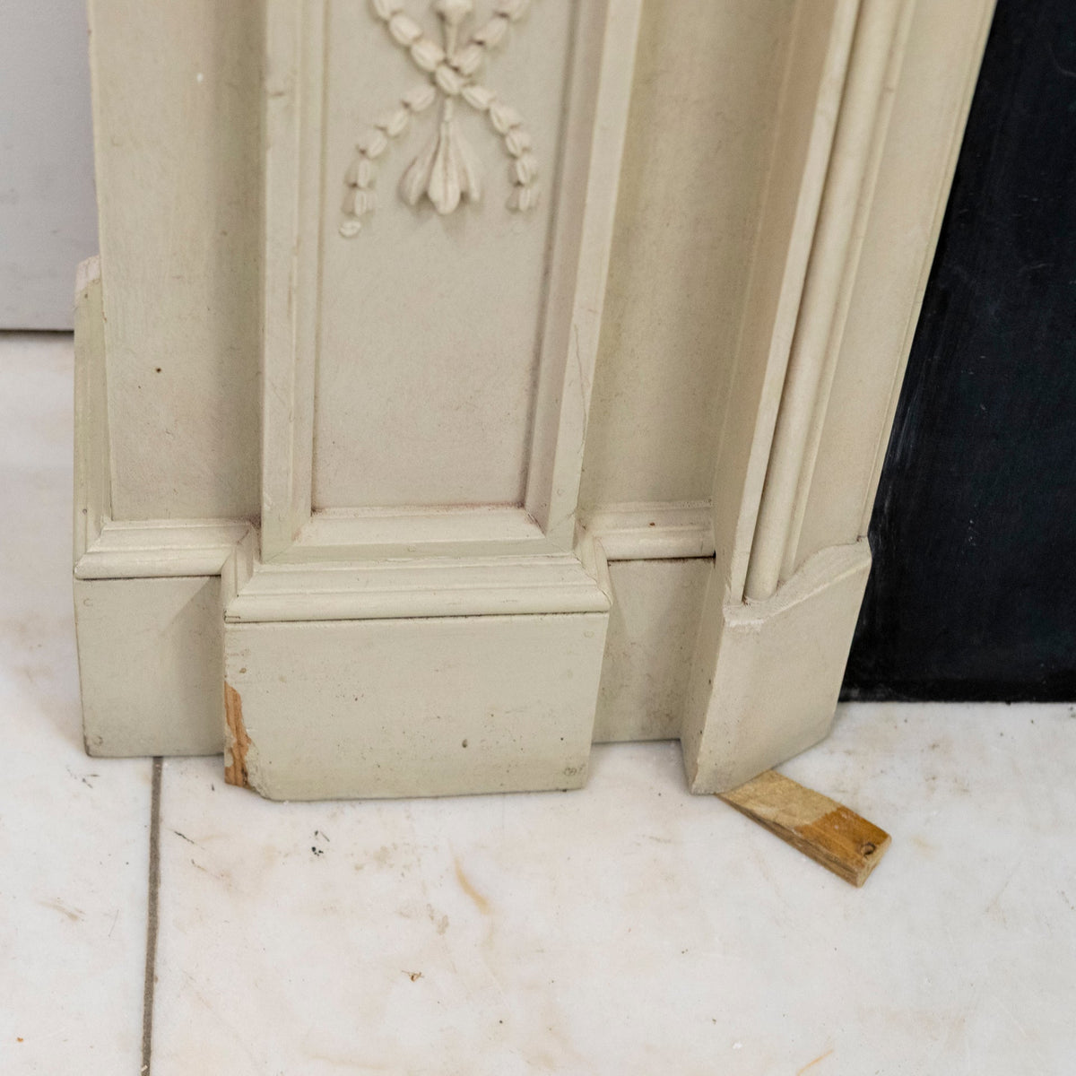 Large Reclaimed Regency Style Wooden Surround with Slate Slips | The Architectural Forum