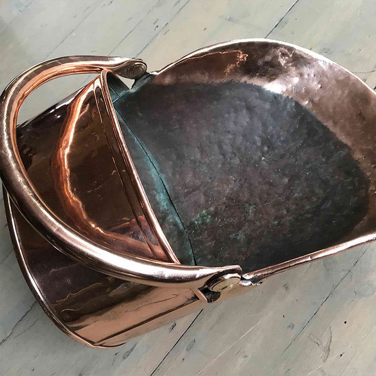 Antique Copper Coal Scuttle | The Architectural Forum