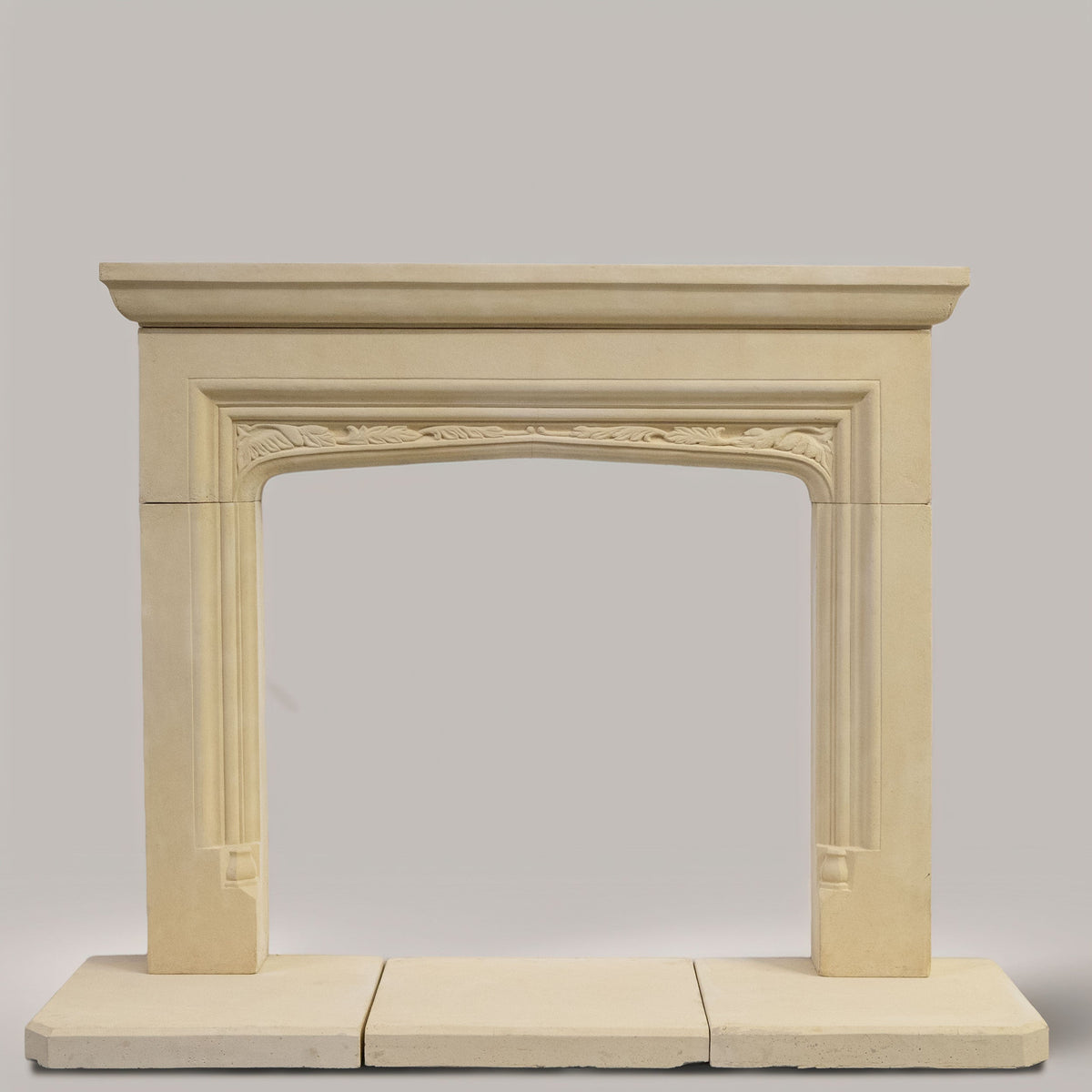 Reclaimed Gothic Revival Style Stone Fireplace Surround with Hearth | The Architectural Forum