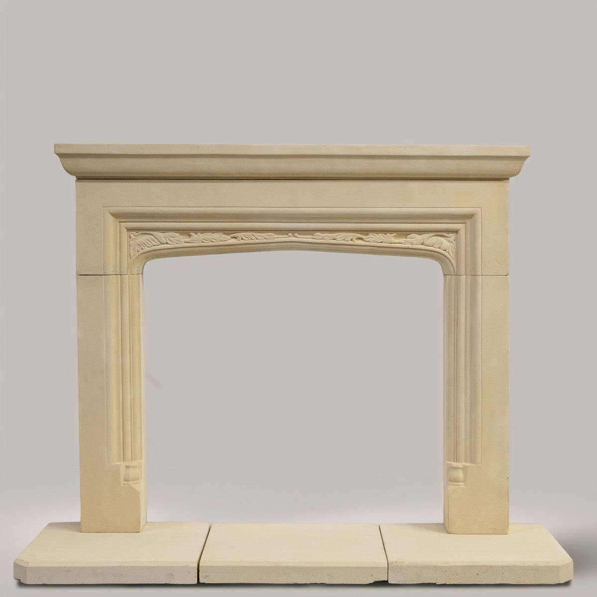 Reclaimed Gothic Revival Style Stone Fireplace Surround with Hearth | The Architectural Forum