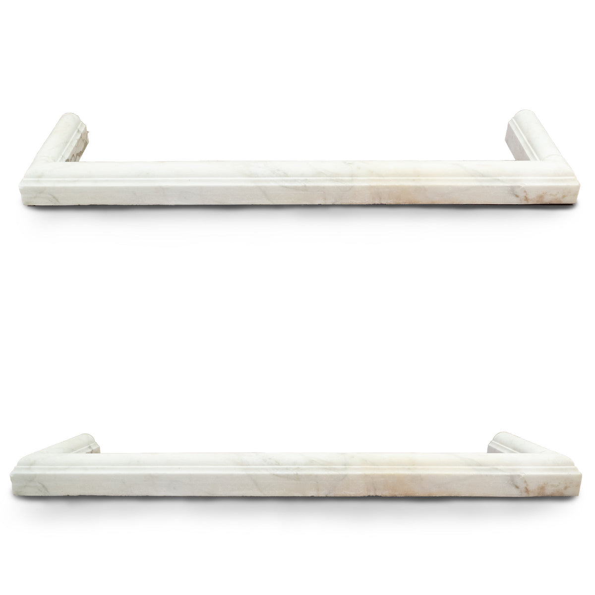 Antique Carrara Marble Fender |  Fireplace Curb Fender | The Architectural Forum