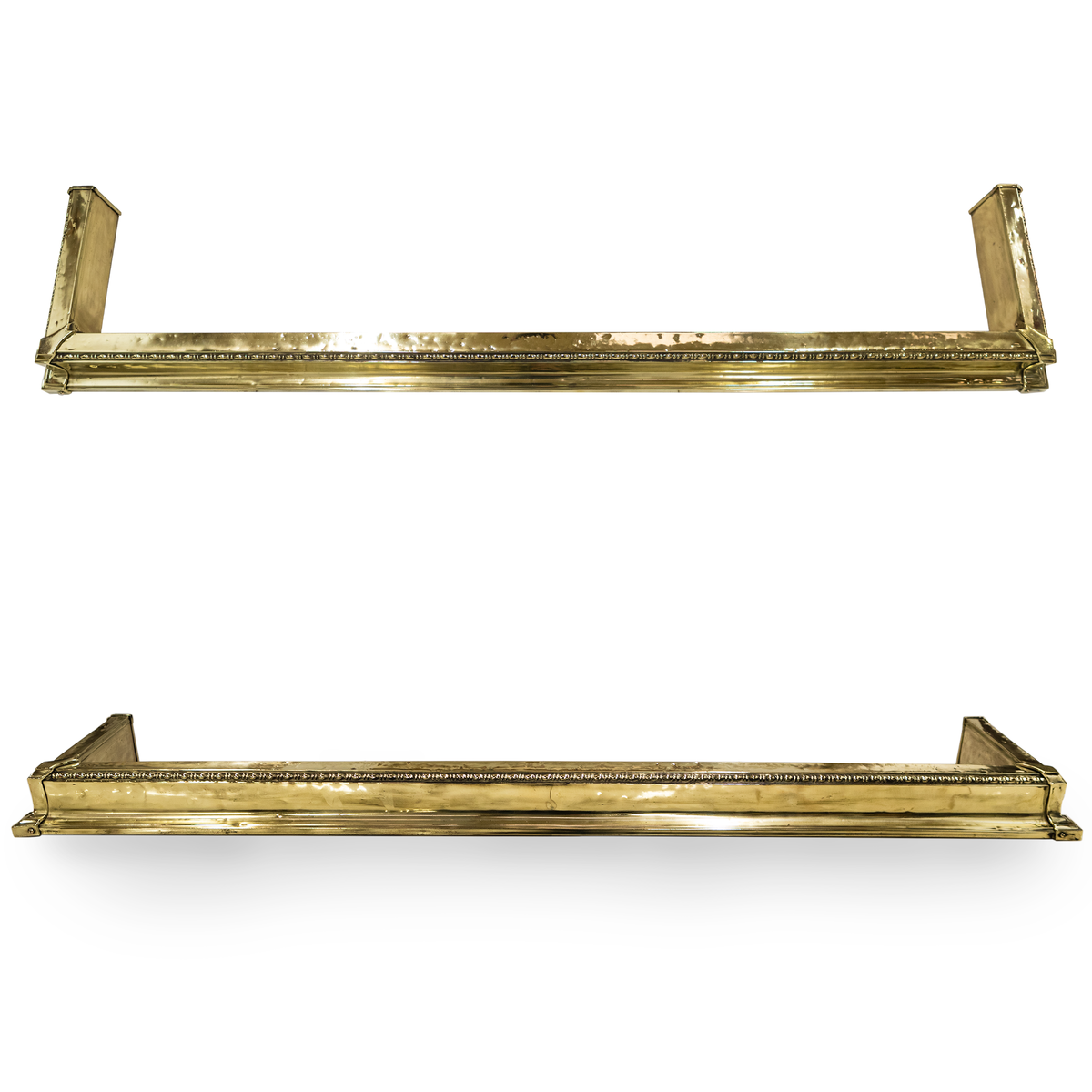 Antique Brass Fireplace Fender | The Architectural Forum