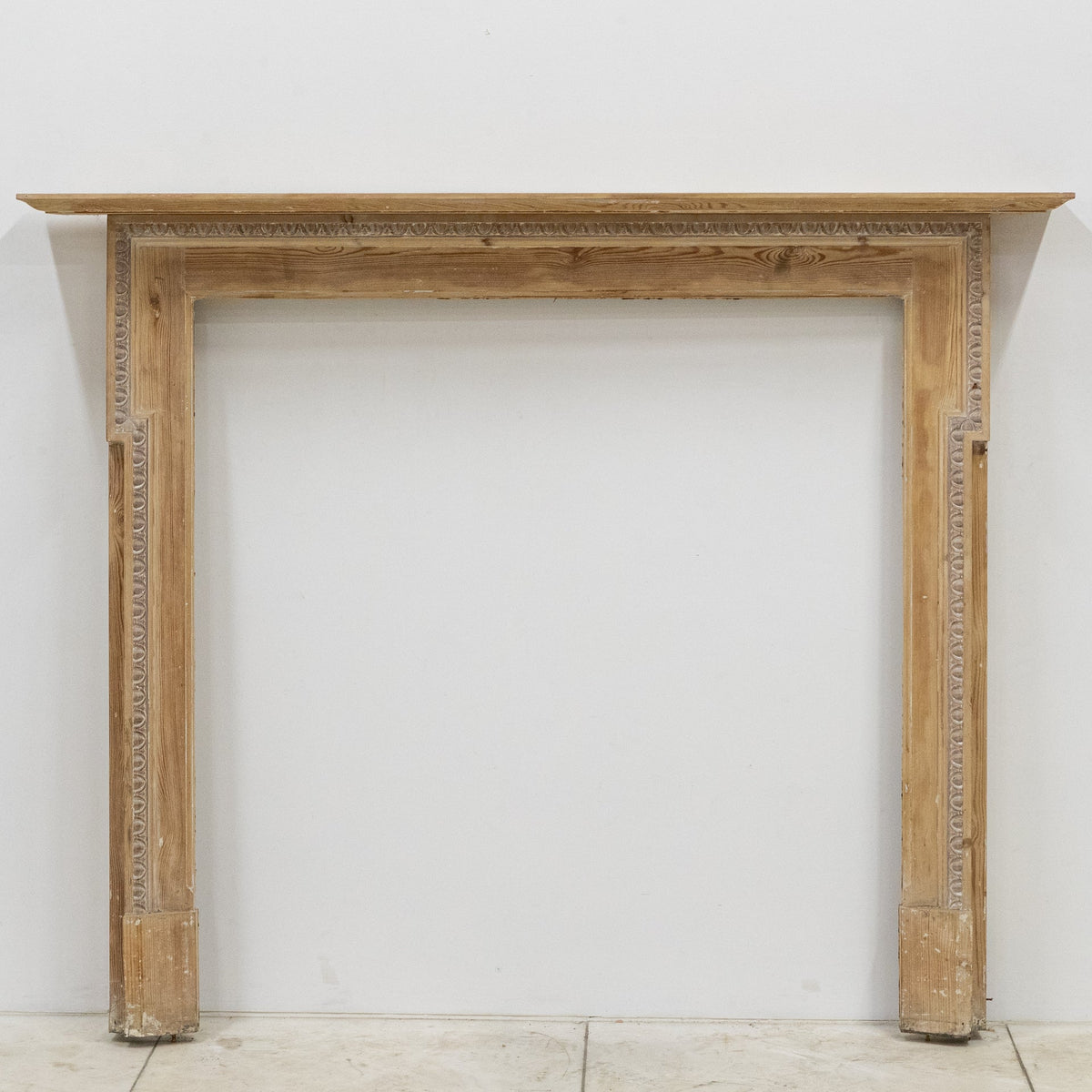 Antique Georgian Pine Fireplace Surround with Gesso Details | The Architectural Forum