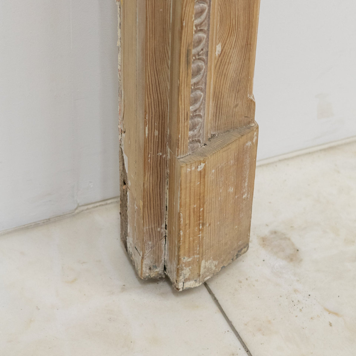 Antique Georgian Pine Fireplace Surround with Gesso Details | The Architectural Forum