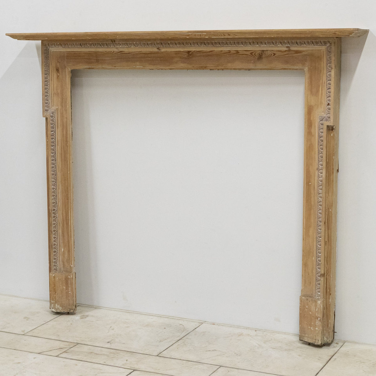 Antique Georgian Pine Fireplace Surround with Gesso Details | The Architectural Forum