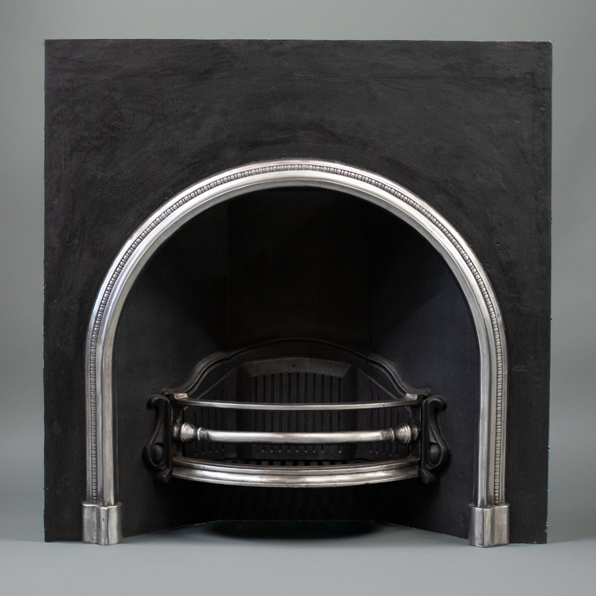 Large Reclaimed Victorian Style Fireplace Insert with Polished Arch | The Architectural Forum