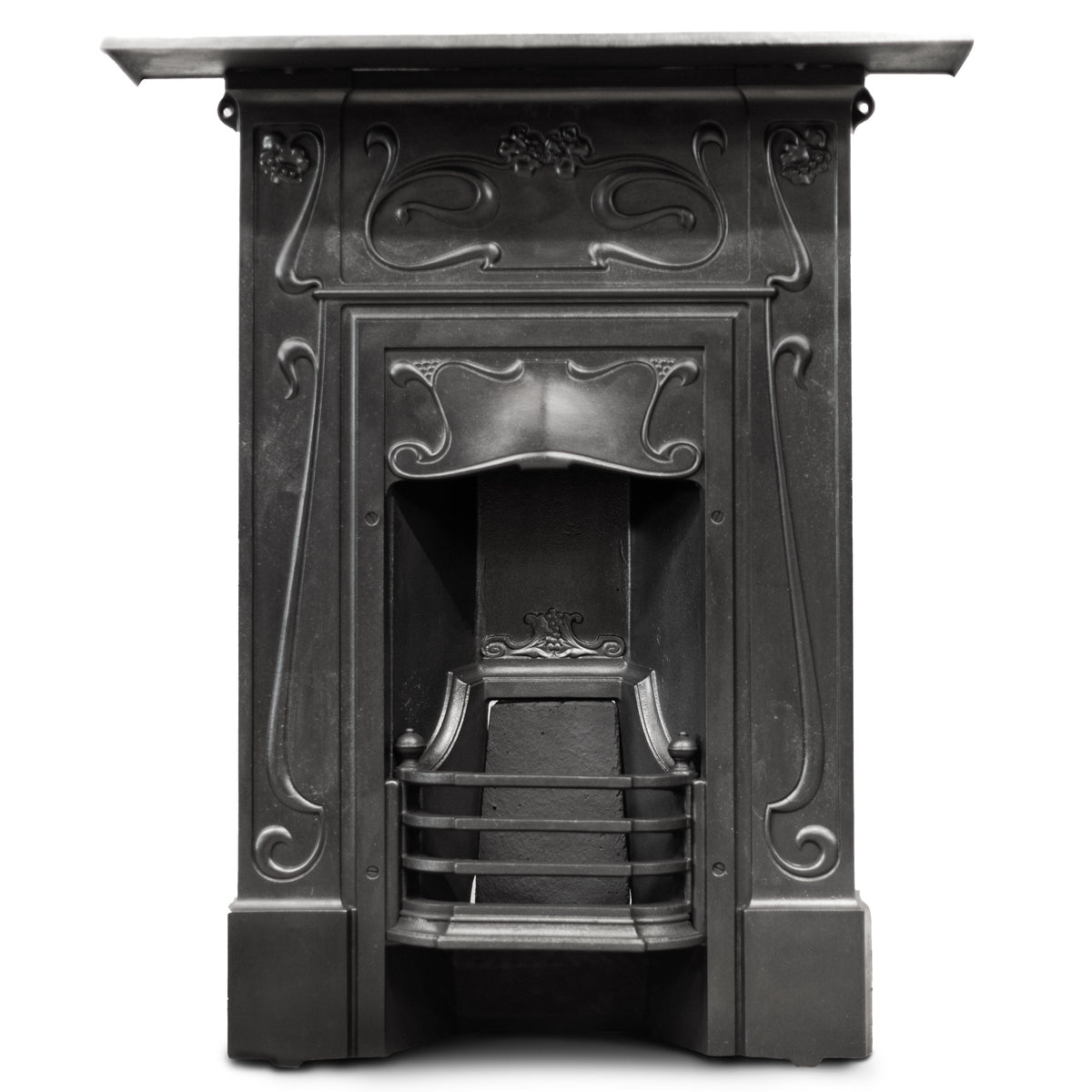 Antique Art Nouveau Cast Iron Combination Fireplace | The Architectural Forum
