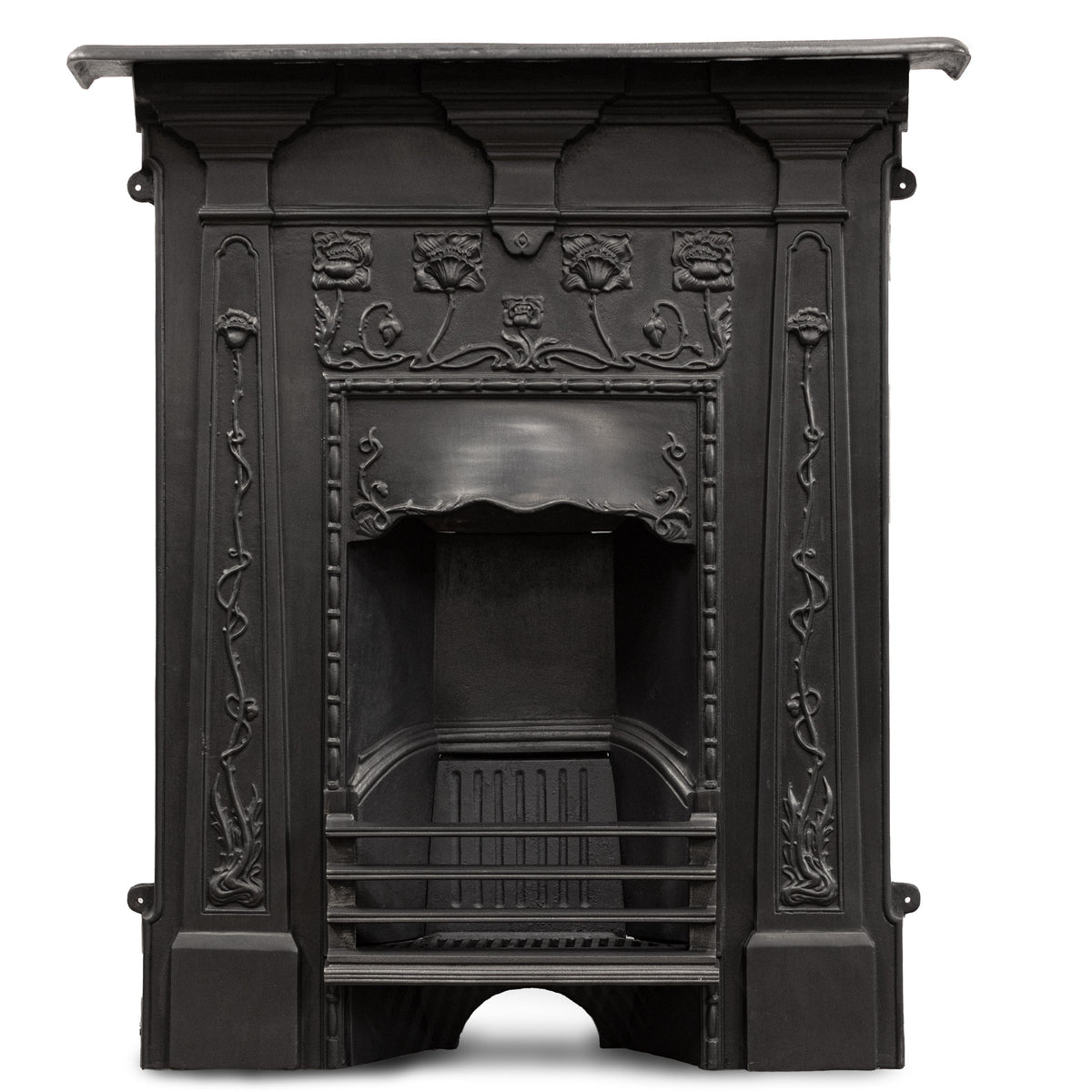Antique Art Nouveau Cast Iron Combination Fireplace | The Architectural Forum