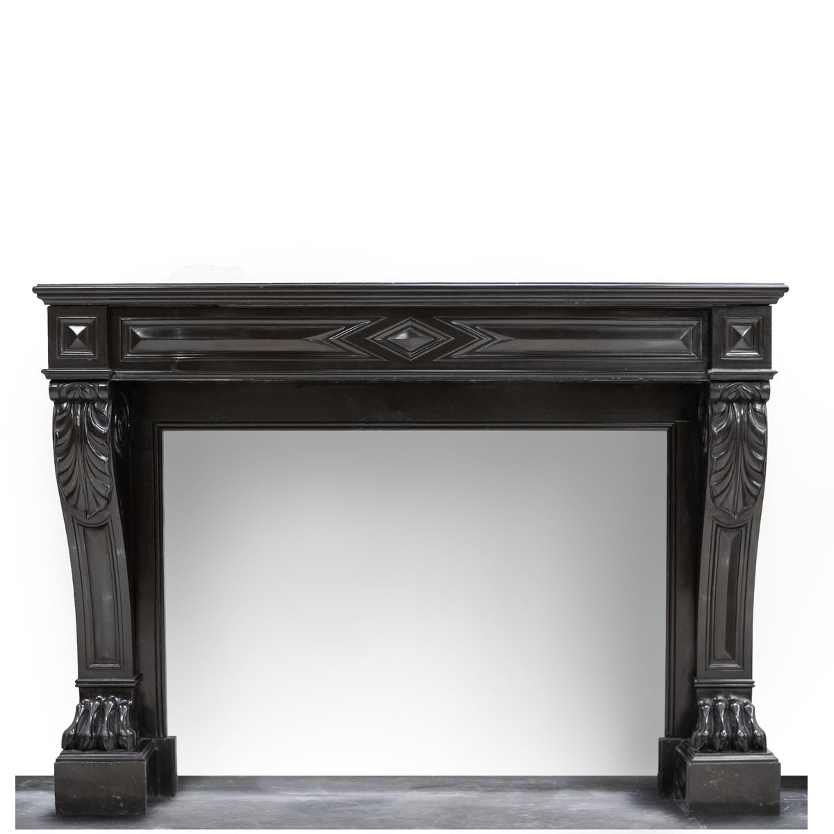 Antique Black Belgian Marble Napoleon III Style Fire Surround | The Architectural Forum