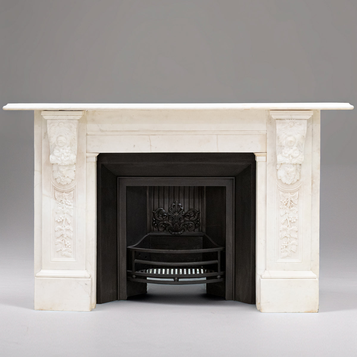 Imposing Victorian Statuary Marble Carved Corbel Chimneypiece | The Architectural Forum