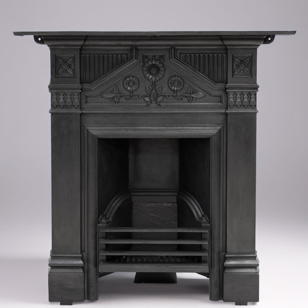 Antique Cast Iron "The Daisy" Combination Fireplace | The Architectural Forum