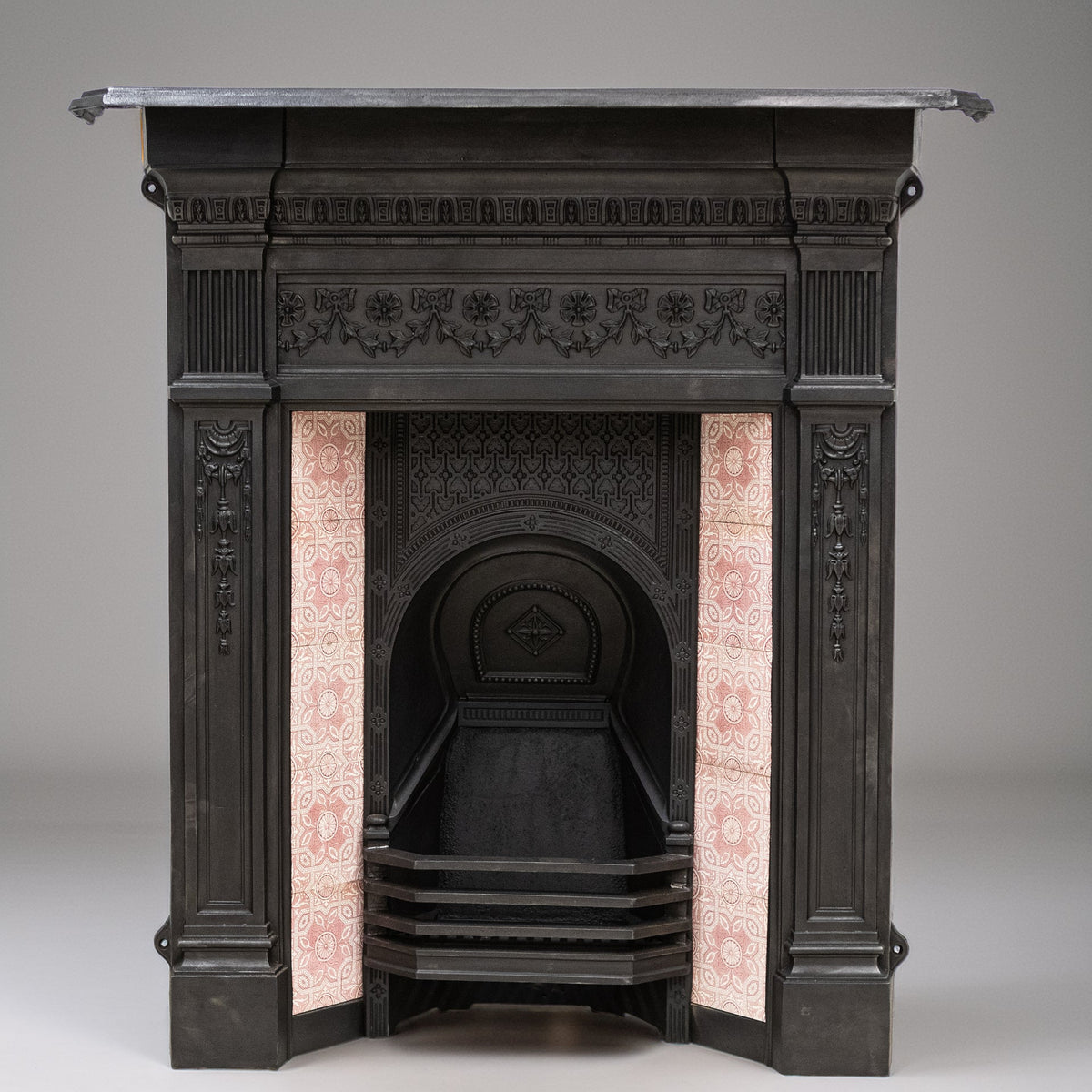 Antique Victorian Tiled Cast Iron Combination Fireplace | The Architectural Forum