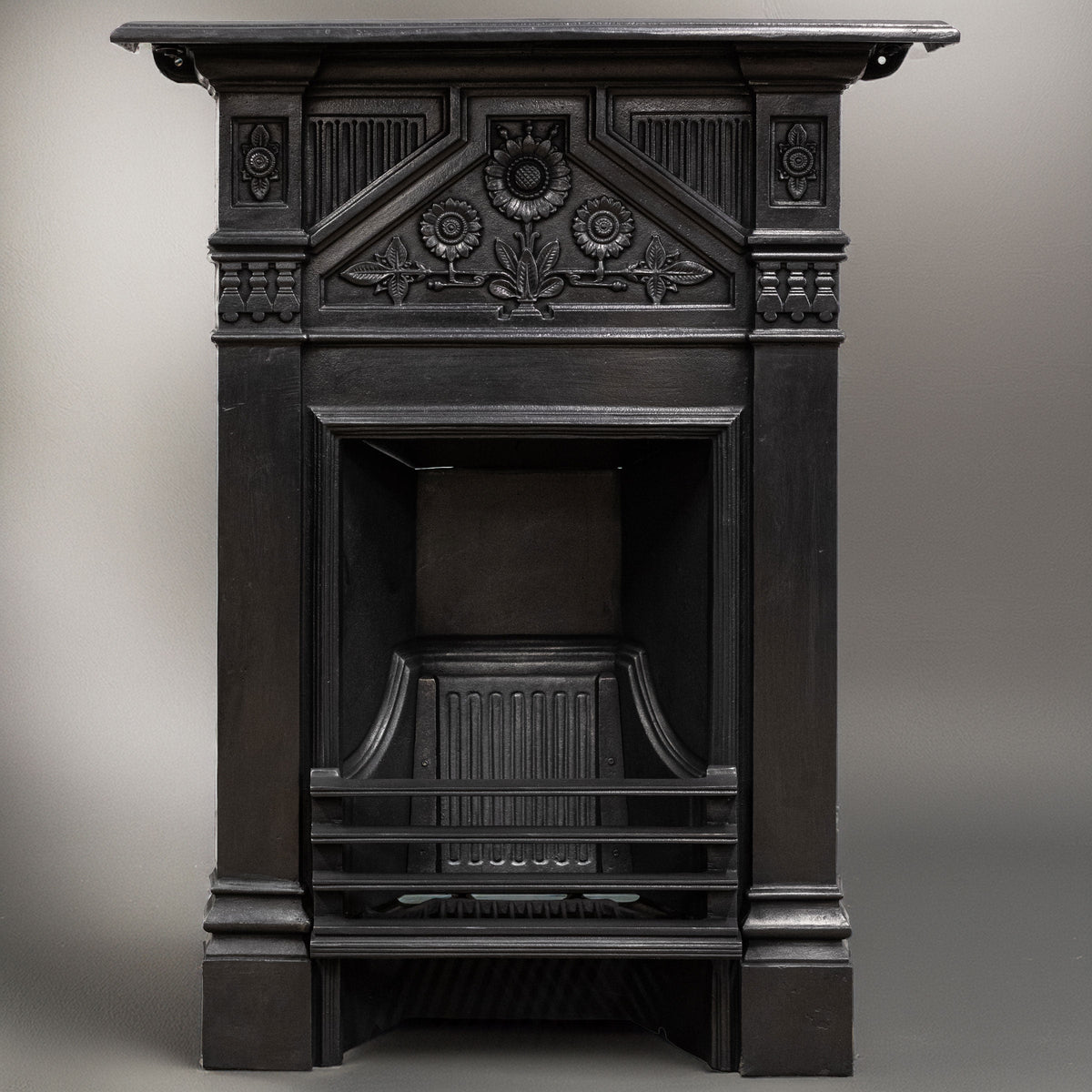 Antique Cast Iron "The Daisy" Combination Fireplace | The Architectural Forum