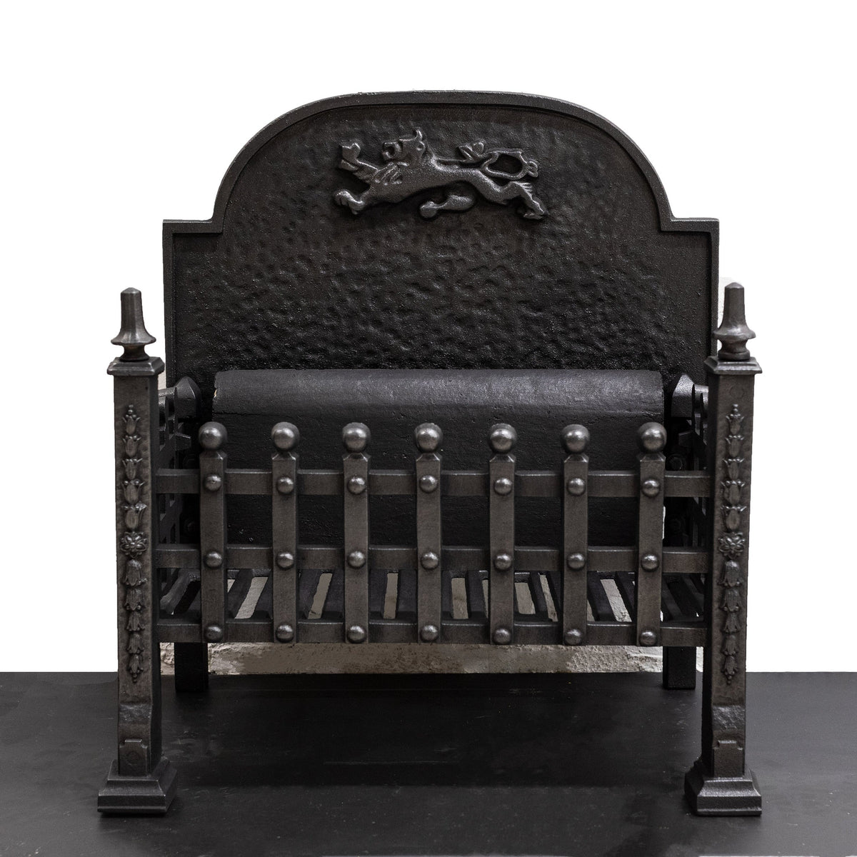 Reclaimed Cast Iron Fire Basket with Griffin | The Architectural Forum