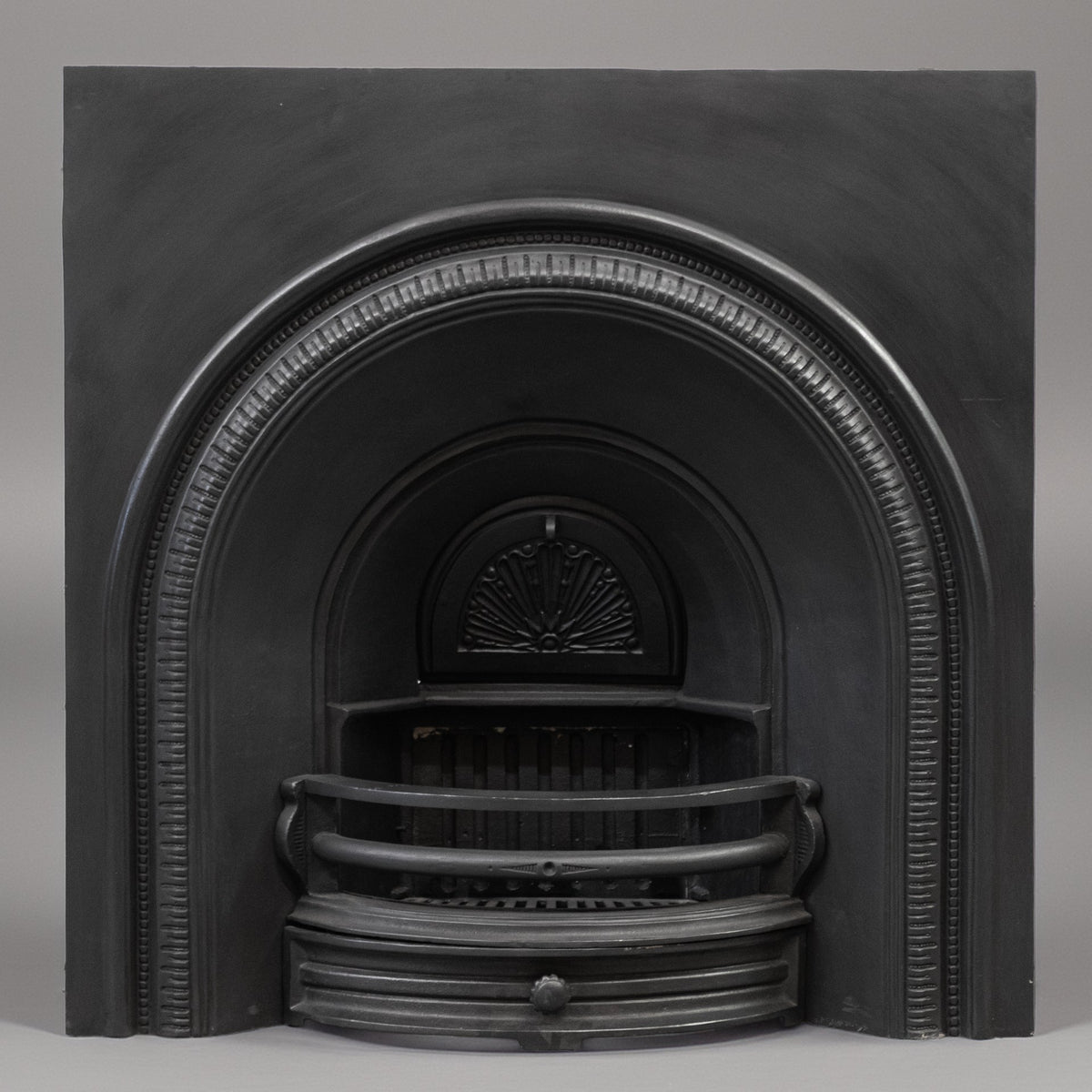 Antique Victorian Cast Iron Arched Fireplace Insert